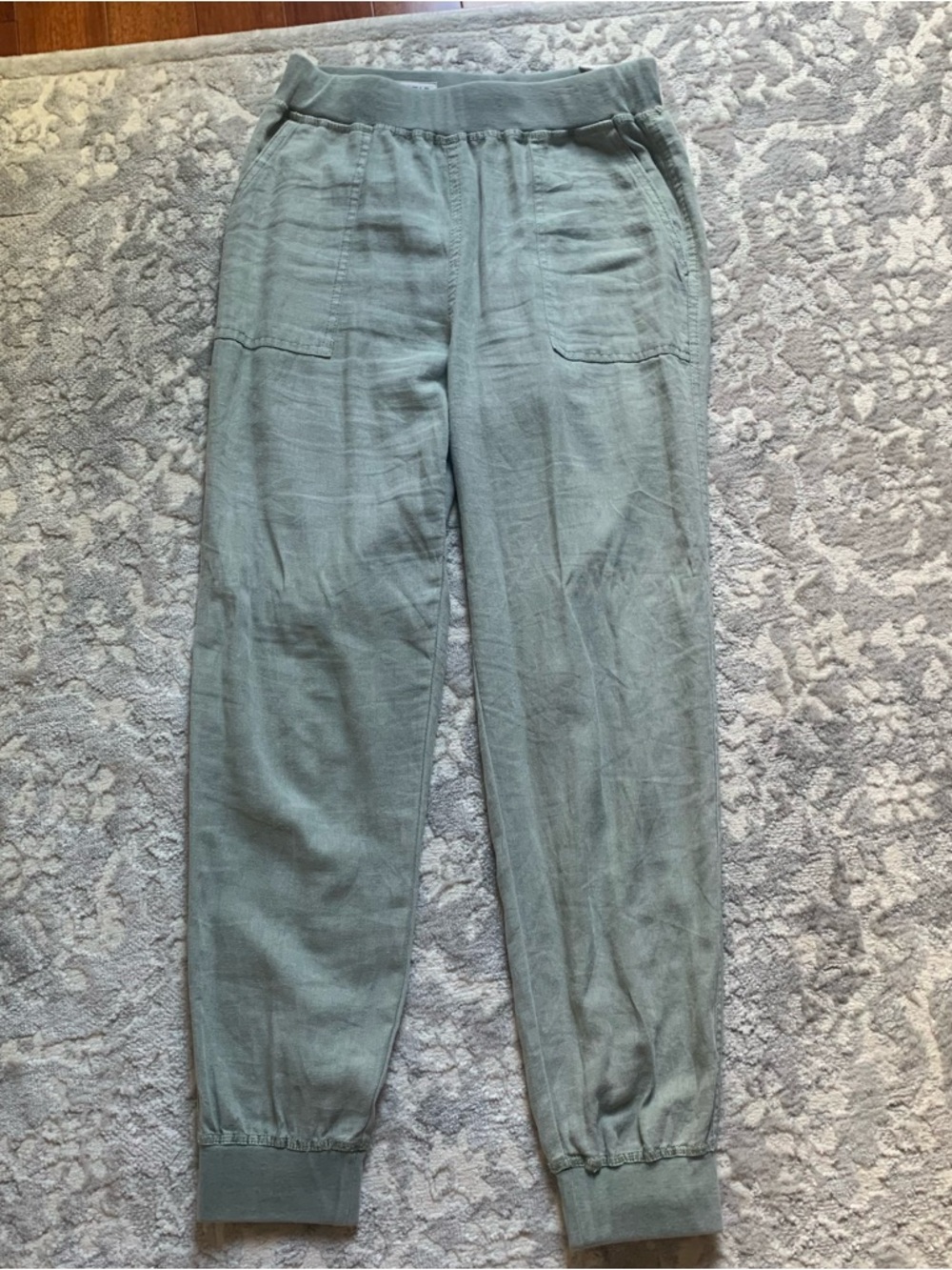 Vanilla Star Sage Green Casual Jogger Pants